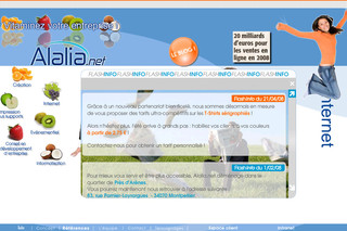 Aperçu visuel du site http://alalia.net