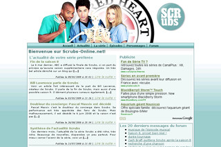Aperçu visuel du site http://www.scrubs-online.net/