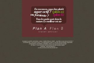 Aperçu visuel du site http://www.planaplanb.fr