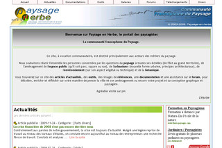 Aperçu visuel du site http://www.paysage-en-herbe.com