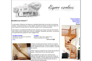 Aperçu visuel du site http://www.espaceescaliers.fr