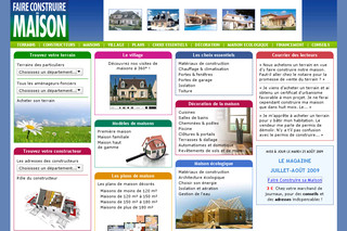 Aperçu visuel du site http://www.construiresamaison.com