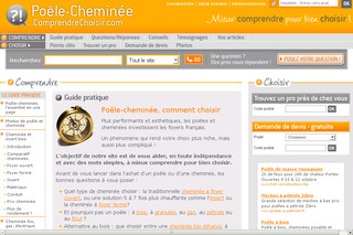 Aperçu visuel du site http://poele-cheminee.comprendrechoisir.com