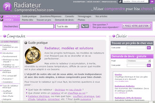 Aperçu visuel du site http://radiateur.comprendrechoisir.com