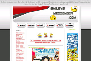Aperçu visuel du site http://www.smileys-messenger.com