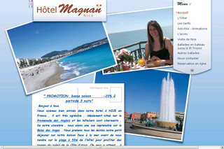 Aperçu visuel du site http://www.hotelmagnan-nice.com