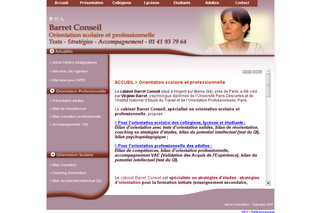 Aperçu visuel du site http://www.barret-orientation.fr