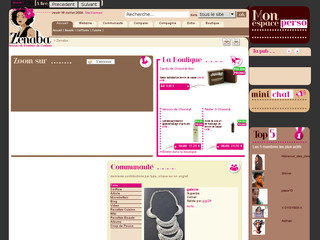 Aperçu visuel du site http://www.zenaba.com