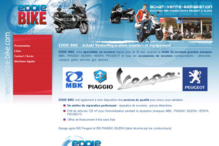 Aperçu visuel du site http://www.eddie-bike.com