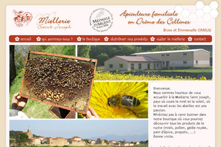 Aperçu visuel du site http://www.miellerie-saint-joseph.com
