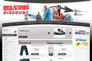 Aperçu visuel du site http://www.dressnsports-discount.fr 