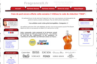 Aperçu visuel du site http://www.fragrancetop.fr/