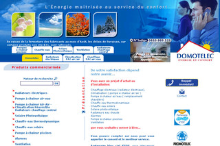 Aperçu visuel du site http://www.domotelec.fr
