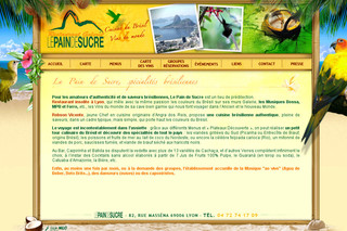 Aperçu visuel du site http://www.lepaindesucre.fr
