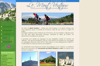 Aperçu visuel du site http://www.ventoux-en-provence.com/