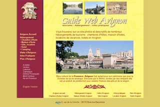 Aperçu visuel du site http://www.guidewebavignon.com/
