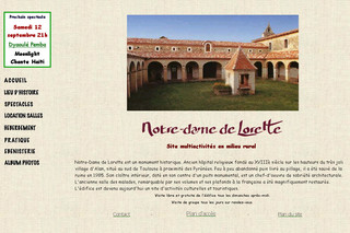 Aperçu visuel du site http://notredamedelorette.com