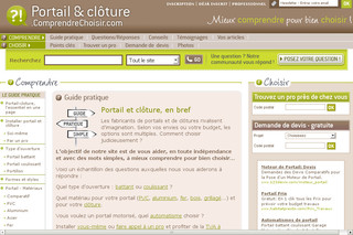 Aperçu visuel du site http://portail-cloture.comprendrechoisir.com