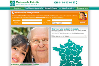 Aperçu visuel du site http://www.info-maison-de-retraite.fr/