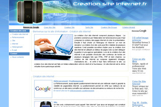 Aperçu visuel du site http://www.creationsiteinternet.fr