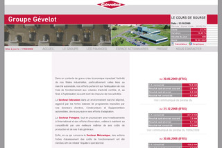 Aperçu visuel du site http://www.gevelot.fr