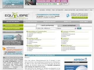 Aperçu visuel du site http://www.transmission-entreprise.fr