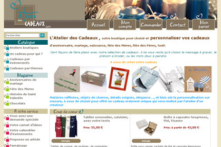 Aperçu visuel du site http://www.atelier-des-cadeaux.com/