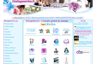 Aperçu visuel du site http://www.mariageservice.com