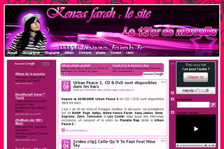 Aperçu visuel du site http://www.kenza-farah.fr