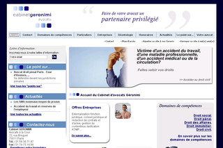 Aperçu visuel du site http://www.geronimi-avocats.fr/