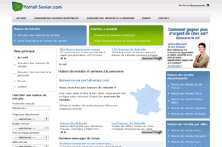 Aperçu visuel du site http://www.portail-senior.com