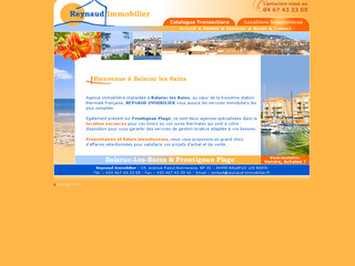 Aperçu visuel du site http://www.reynaud-immobilier.fr