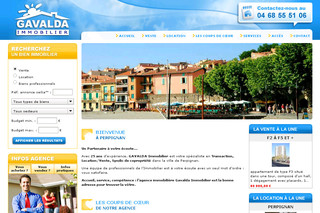 Aperçu visuel du site http://www.gavalda-immobilier.com