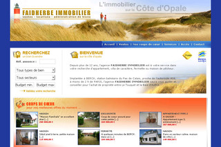 Aperçu visuel du site http://www.faidherbe-immobilier.fr