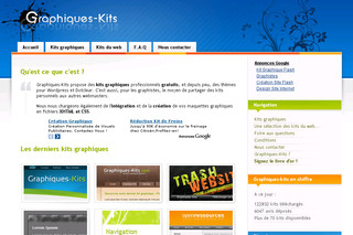 Aperçu visuel du site http://www.graphiques-kits.com