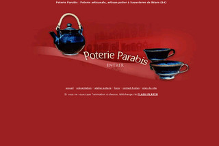 Aperçu visuel du site http://www.poterie-parabis.fr/