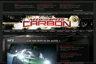 Aperçu visuel du site http://www.needforspeedcarbon.fr