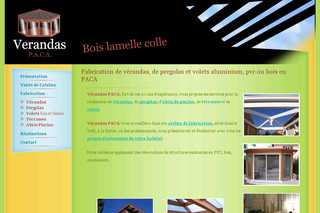 Aperçu visuel du site http://www.verandas-paca.com