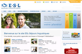 Aperçu visuel du site http://www.esl.fr