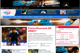 Aperçu visuel du site http://www.eurosport.fr/