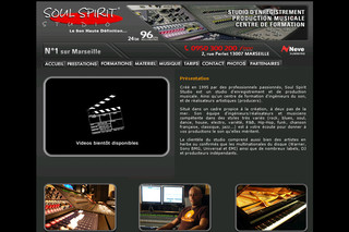 Aperçu visuel du site http://www.soulspiritstudio.com