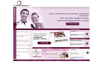 Aperçu visuel du site http://www.le-site-du-mariage.com