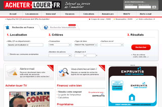Aperçu visuel du site http://www.acheter-louer.fr