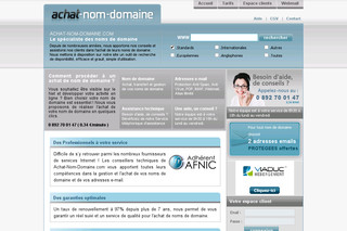 Aperçu visuel du site http://www.achat-nom-domaine.com