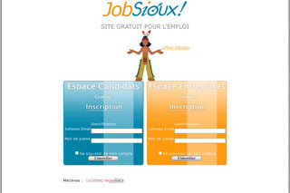 Aperçu visuel du site http://www.jobsioux.fr