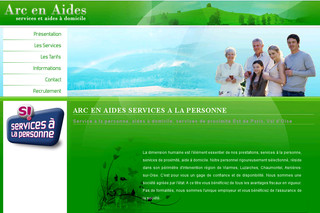 Aperçu visuel du site http://www.arcenaides.com