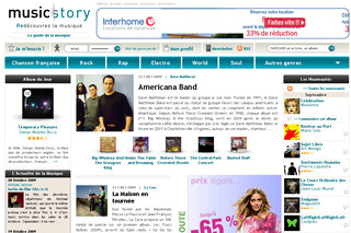 Aperçu visuel du site http://www.music-story.com/