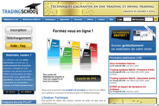 Aperçu visuel du site http://www.trading-school.eu