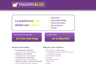 Aperçu visuel du site http://tradersblog.eu