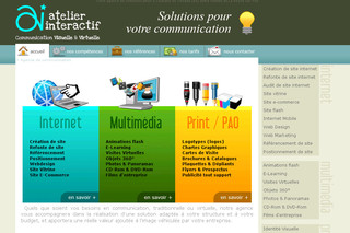 Aperçu visuel du site http://atelierinteractif.com